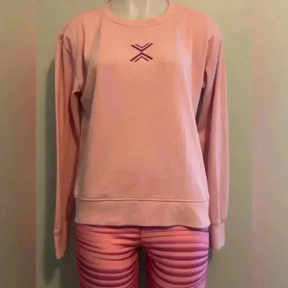 outfit, set 2XL/20.5P top, L/14.5/16.5P pants, pink & white - Picture 2 of 6